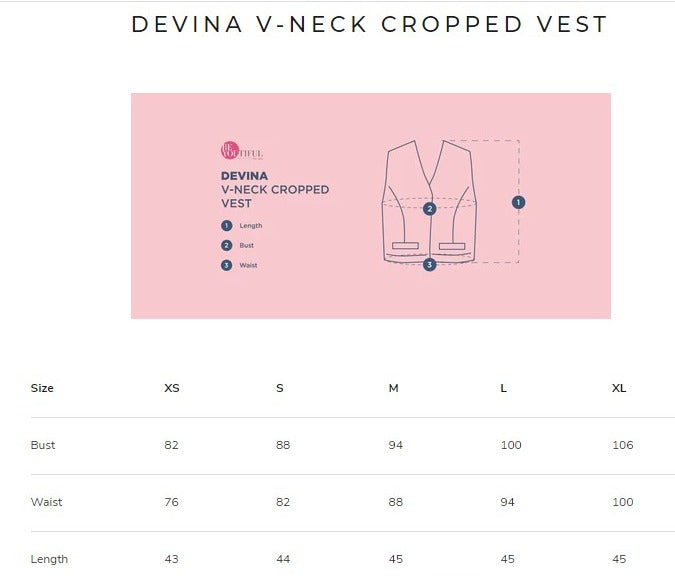 Devina V-Neck Cropped Vest