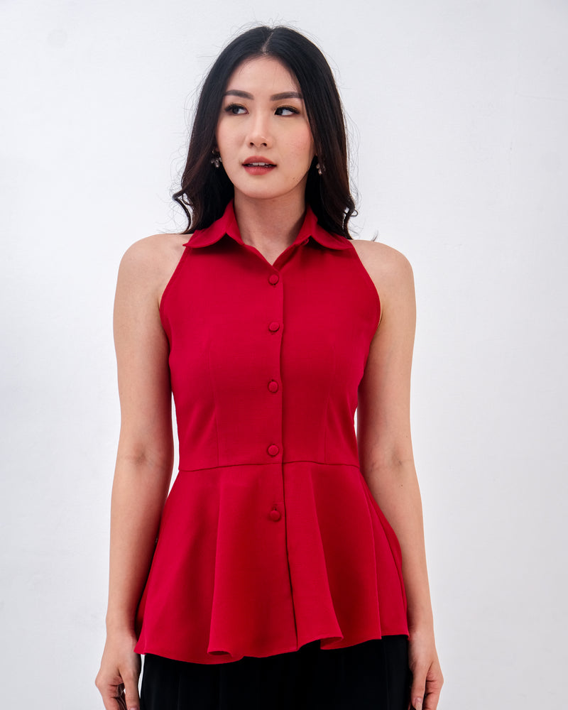 Joy Peplum Sleeveless Top