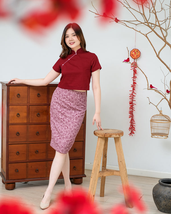 Rona Cheongsam Crop Top