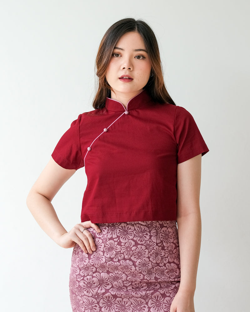 Rona Cheongsam Crop Top