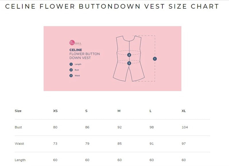 Celine Flower Buttondown Vest