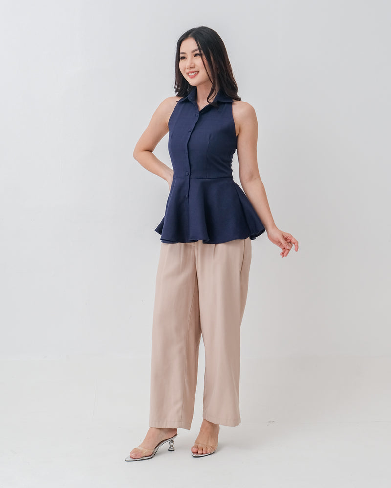 Joy Peplum Sleeveless Top
