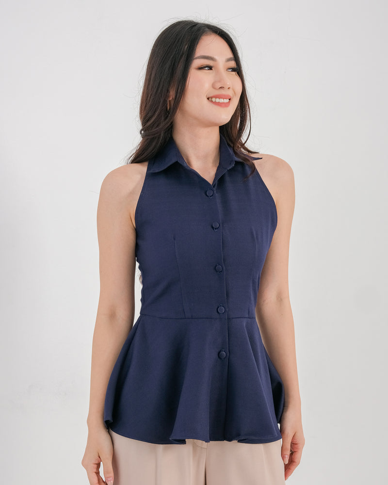 Joy Peplum Sleeveless Top