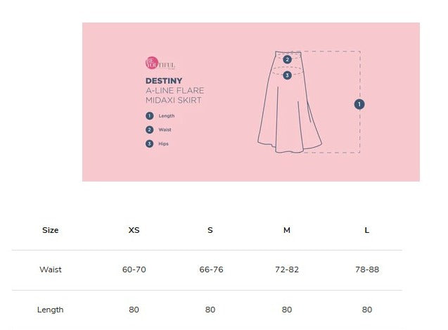 Destiny A-Line Midaxi Fit and Flare Skirt