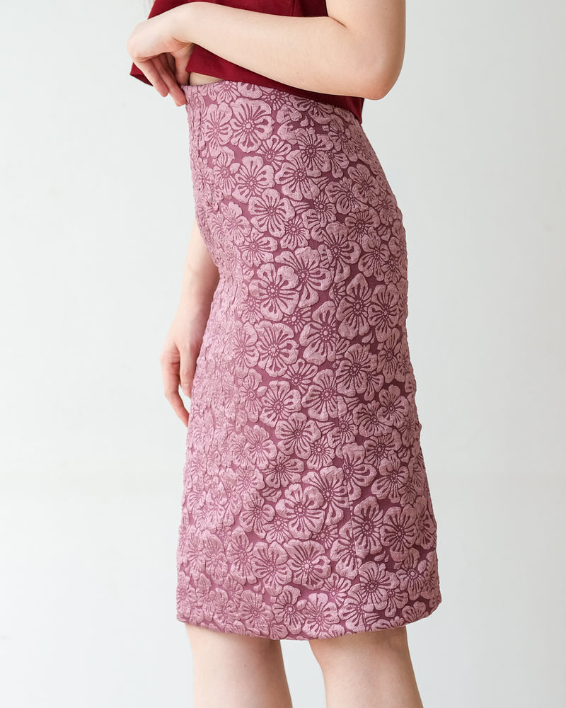 Kai Jacquard Pencil Skirt