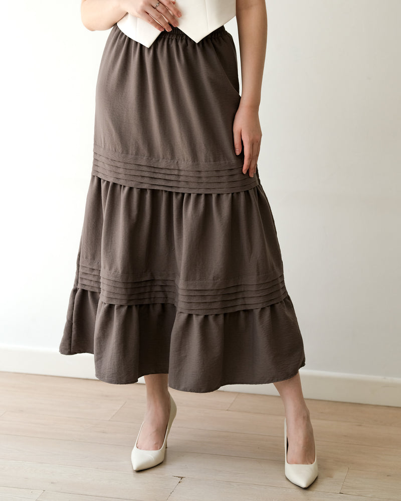 Rheta Tiered Midi Skirt