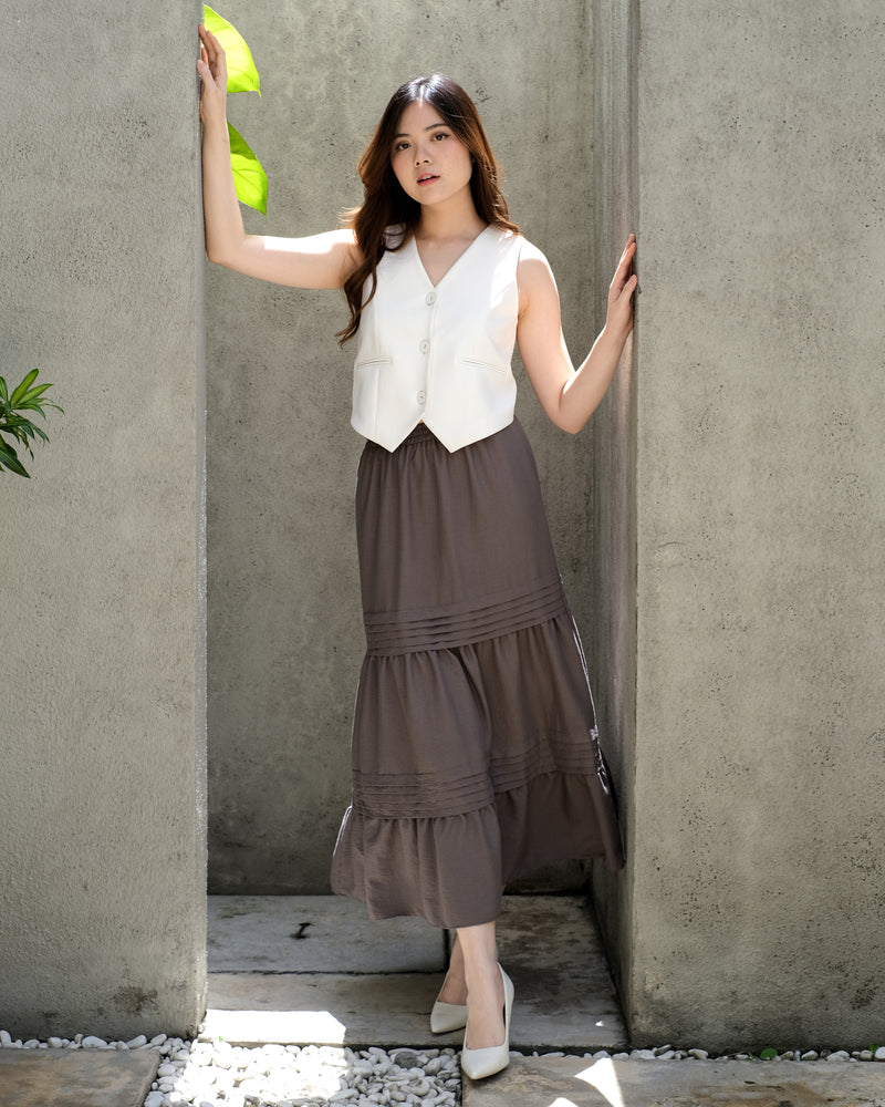 Rheta Tiered Midi Skirt