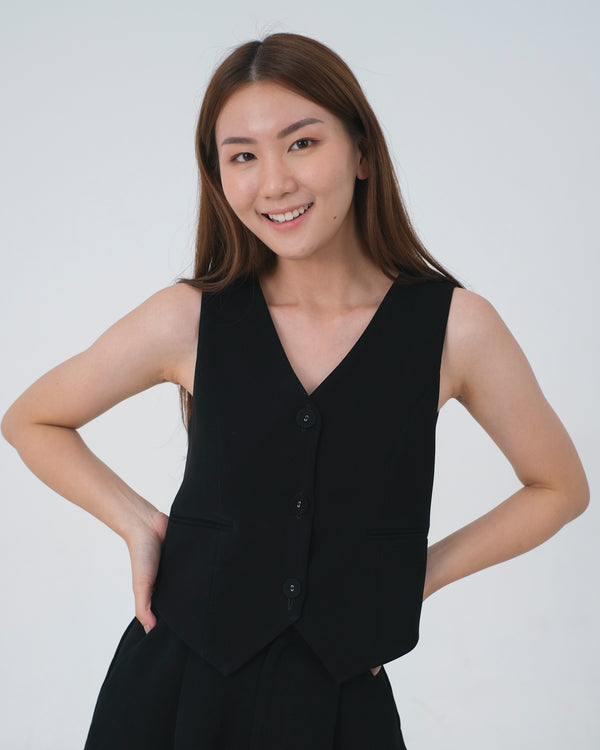 Jacqueline Tailored Cropped Vest